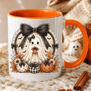 Vintage Halloween Ghost Mug, Halloween Ceramic Mug, Spooky Season Coffee Cup, Fall Halloween Gift