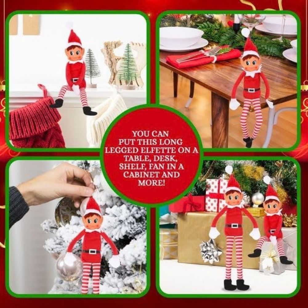 Christmas Elf Behaving Badly Plush Doll – 12-Inch Naughty Elfette Christmas Toy