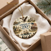 USA 250th Anniversary Ornament, 1776-2026 Patriotic Christmas Ornament, Semiquincentennial Gift