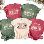 Personalized Christmas Crew Shirts, Retro Matching Family Comfort Colors Shirt, Family Reunion Shirts Xmas