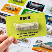 Bruh Money Card, Money Holder Gift for Teens, Funny Cash Gift for Teen Boy