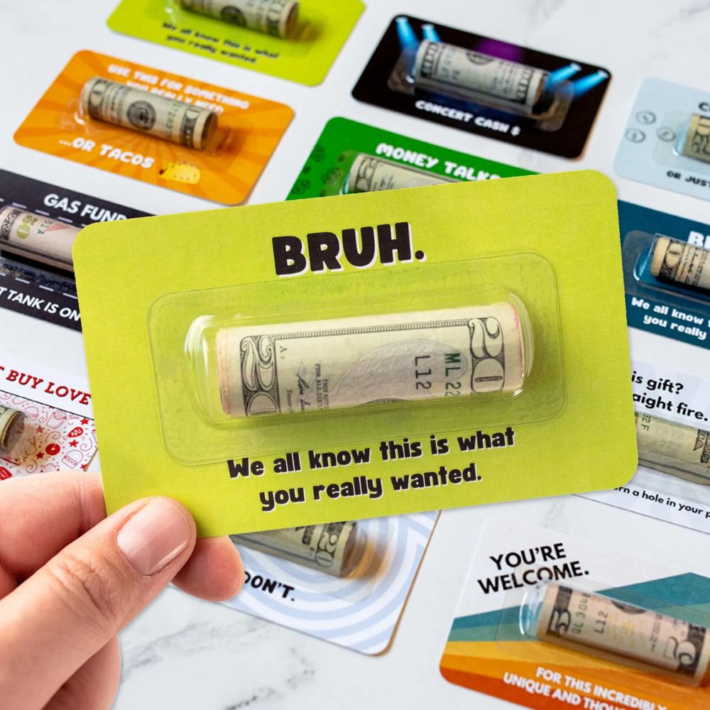 Bruh Money Card, Money Holder Gift for Teens, Funny Cash Gift for Teen Boy