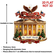 Personalized USA 250th Anniversary Acrylic Ornament, Custom Name Christmas Keepsake Gift