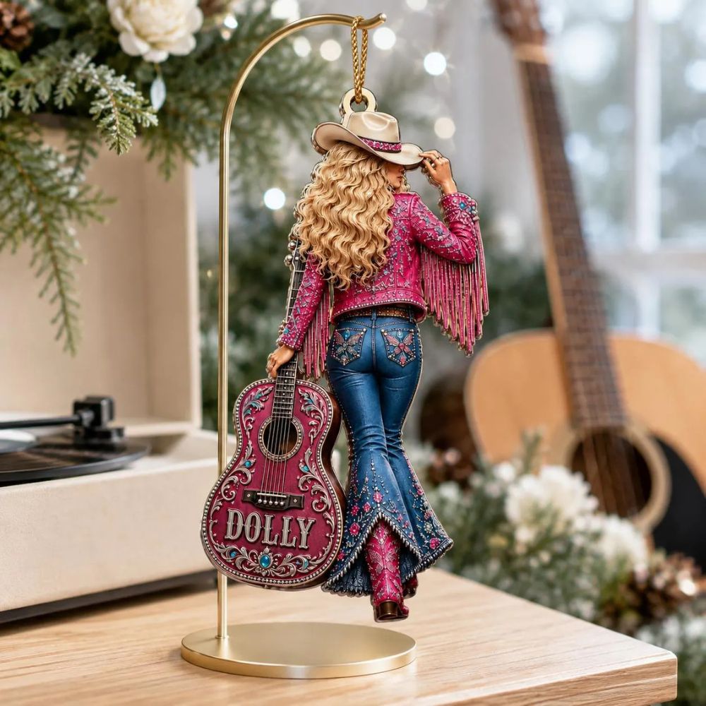 Dolly Parton Country Music Star Ornament, Dolly Parton Acrylic Ornament, Christmas Decorations