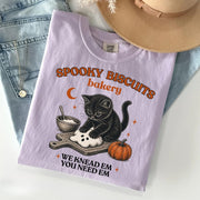 Kitty Biscuits Shirt Spooky Season Tee, Halloween Comfort Shirt, Cat Lover Fall Gift
