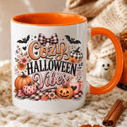 Cozy Halloween Vibes Mug, Halloween Ceramic Mug, Spooky Season Coffee Cup, Gift For Bestie