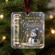 Funny Christmas Cash Gift Ornament, Acrylic Money Holder, Christmas Ornament For Family