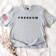 Charlie Kirk Freedom Shirt, American Flag, Charlie Kirk Memorial Right Sleeve Imprint Shirt