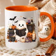 Boo Spell Book Mug, Halloween Ceramic Mug, Spooky Season Coffee Cup, Gift For Book Lovers