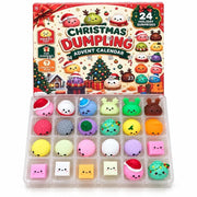 Christmas Dumpling Advent Calendar 2026, 24 Days Squishy Countdown, Dumpling Surprise Box, Blind Box Xmas Gift for Kids