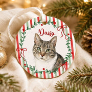 Personalized Pet Photo Christmas Ornament: Portrait From Photo Pet Ornament, Pet Lovers Gift