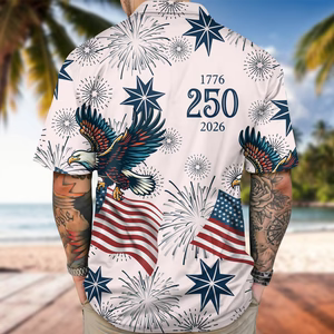 Personalized USA 250 Anniversary Eagle 1776-2026 Hawaii Shirt