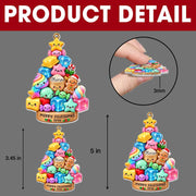 Personalized Glitter Dumpling Christmas Tree Ornament, Squishy Ornament, Custom Name Squishy Ornament