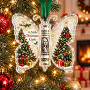 Butterfly Christmas Cash Holder Ornament, Acrylic Money Holder, Christmas Ornament For Family