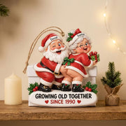 Personalized Couple Acrylic Ornament, Growing Old Together Christmas Keepsake, Anniversary Gift
