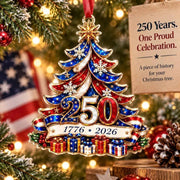 250th America Anniversary Ornament 2026, 1776-2026 Christmas Ornament, Patriotic American Gift