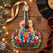 Dolly Parton Guitar Memorial Ornament, Dolly Parton Acrylic Ornament, Pink Country Music Stained Glass