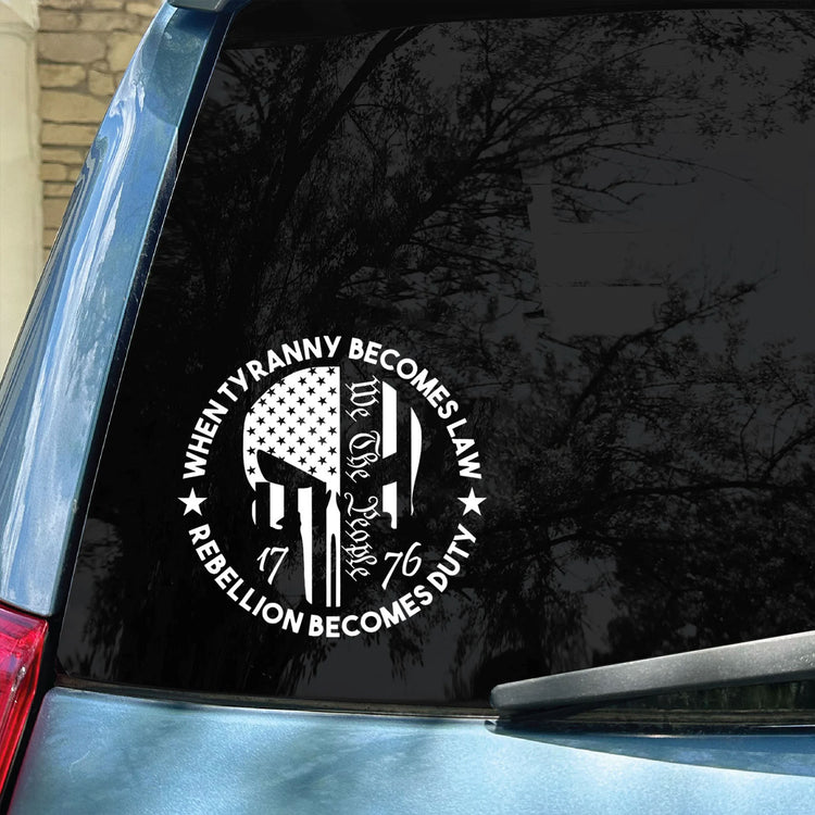 America 250 Years Decal | We The People Decal | 1776 Distressed American USA Flag Skull Decal 684095