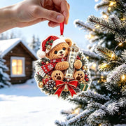 Christmas Cute Animal Cash Gift Ornament, Clear Acrylic Money Holder, Xmas Tree Hanging Decoration For Family