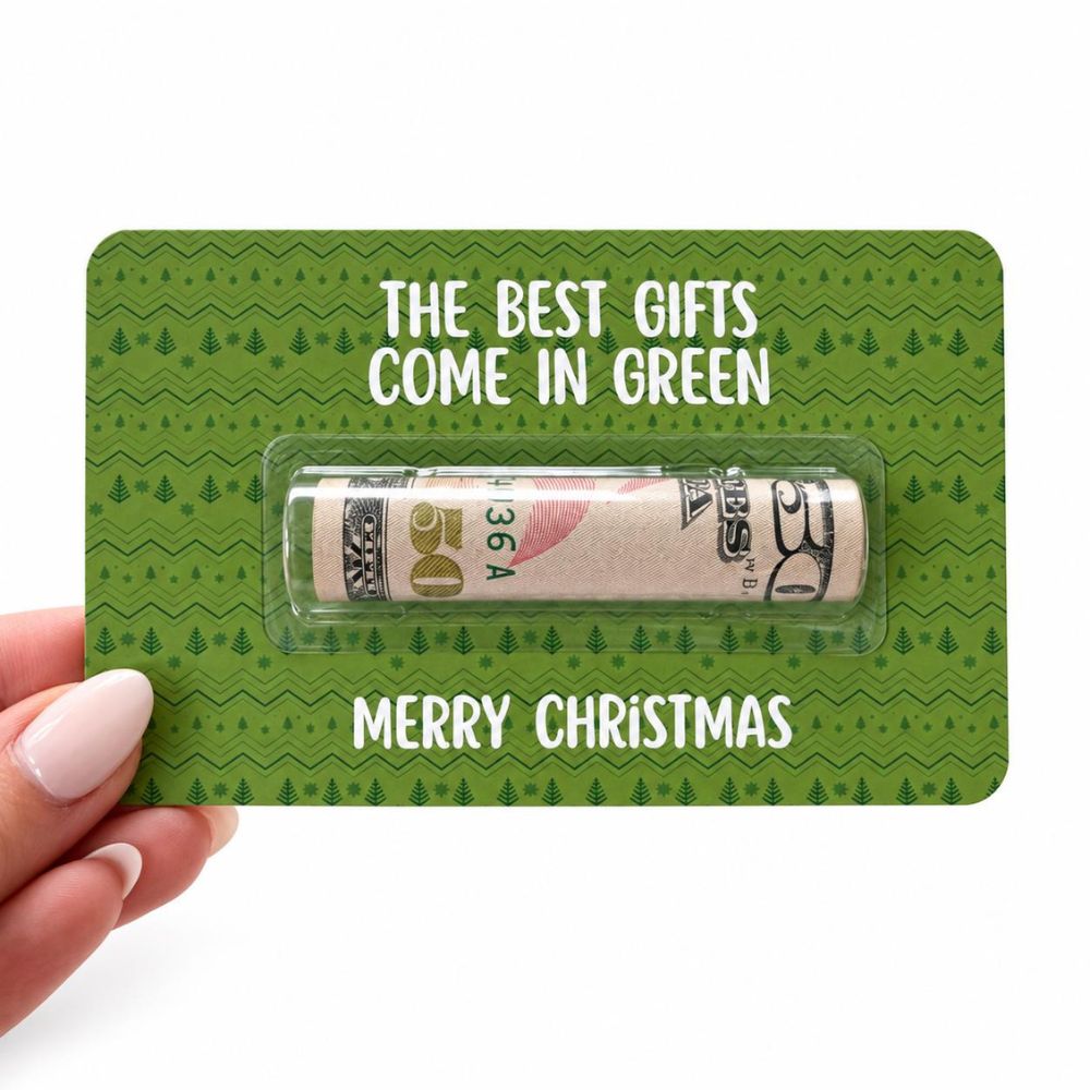 Christmas Money Holder Card, Funny Cash Gift for Teens, Money Card with Clear Dome