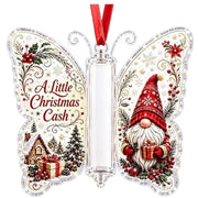 Butterfly Christmas Cash Holder Ornament, Acrylic Money Gift Holder, Christmas Gift For Kid