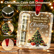 Funny Christmas Cash Gift Ornament, Acrylic Money Holder, Christmas Ornament For Family