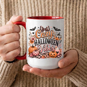 Cozy Halloween Vibes Mug, Halloween Ceramic Mug, Spooky Season Coffee Cup, Gift For Bestie