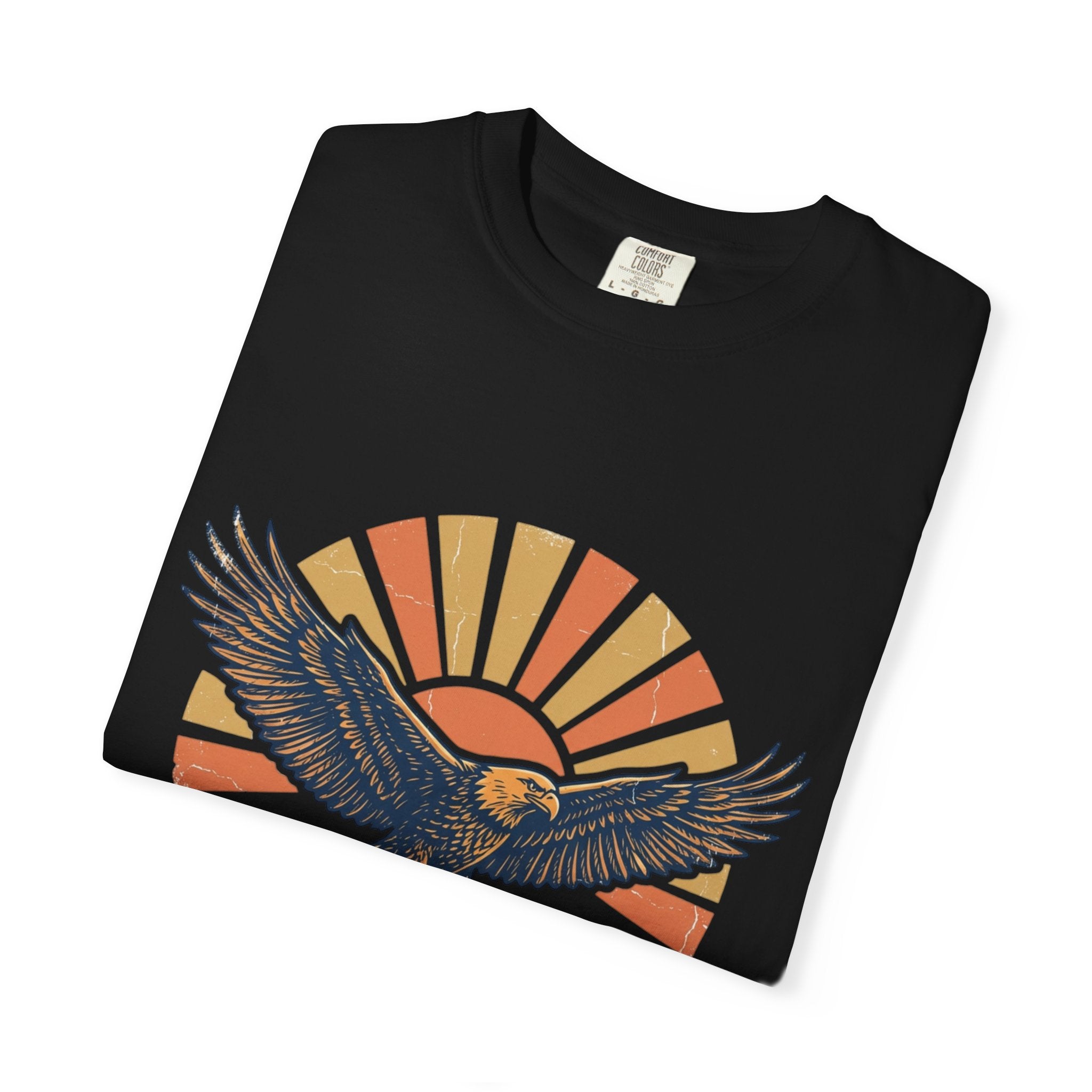Freedom Eagle T-Shirt — Vintage Sunrise Patriotic Graphic Tee