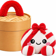 Cute Plush Dumpling Soft Rainbow Squishies with Steamer for Adults Gift