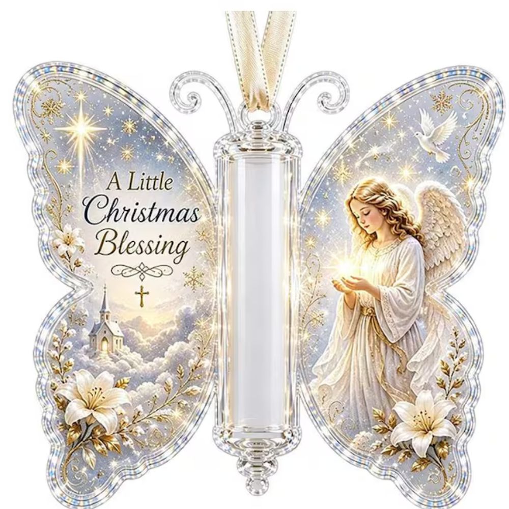 Butterfly Christmas Cash Holder Ornament, Acrylic Money Gift Holder, Christmas Gift For Kid