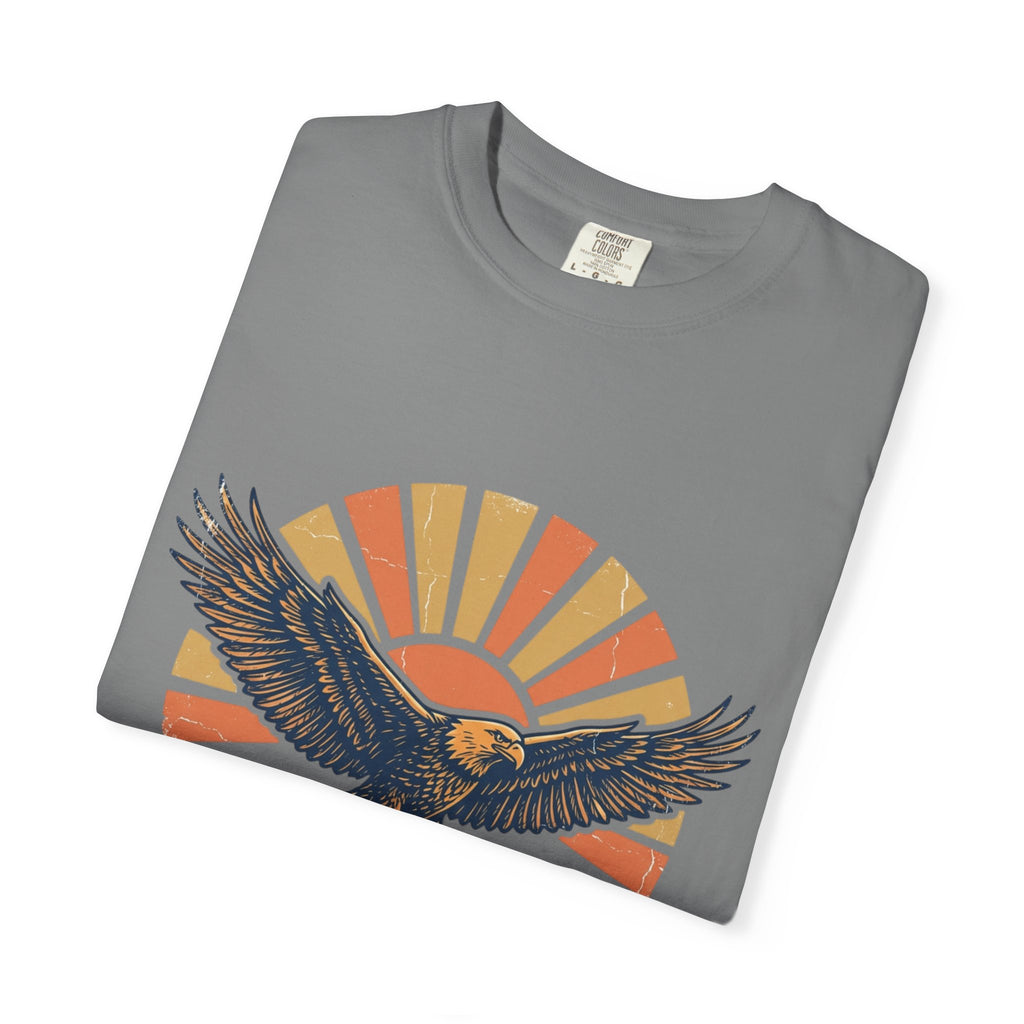Freedom Eagle T-Shirt — Vintage Sunrise Patriotic Graphic Tee