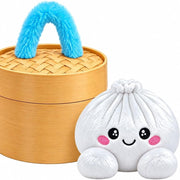 Cute Plush Dumpling Soft Rainbow Squishies with Steamer for Adults Gift