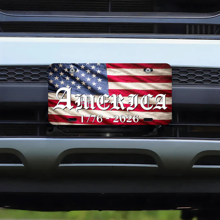 250 Years Anniversary License Plate | Patriotic America 1776 - 2026