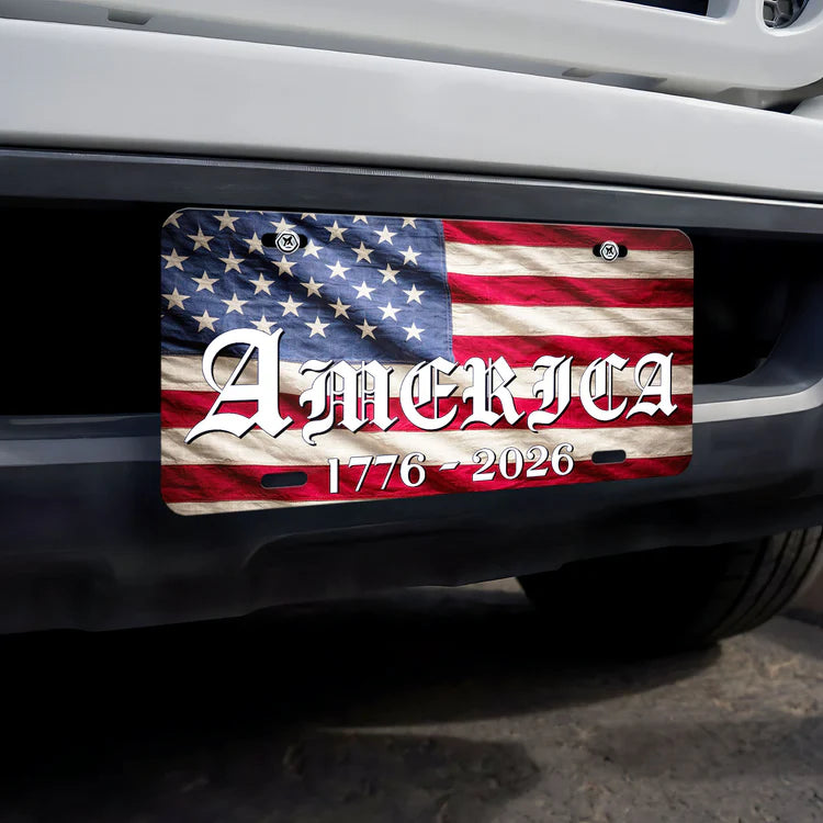 250 Years Anniversary License Plate | Patriotic America 1776 - 2026