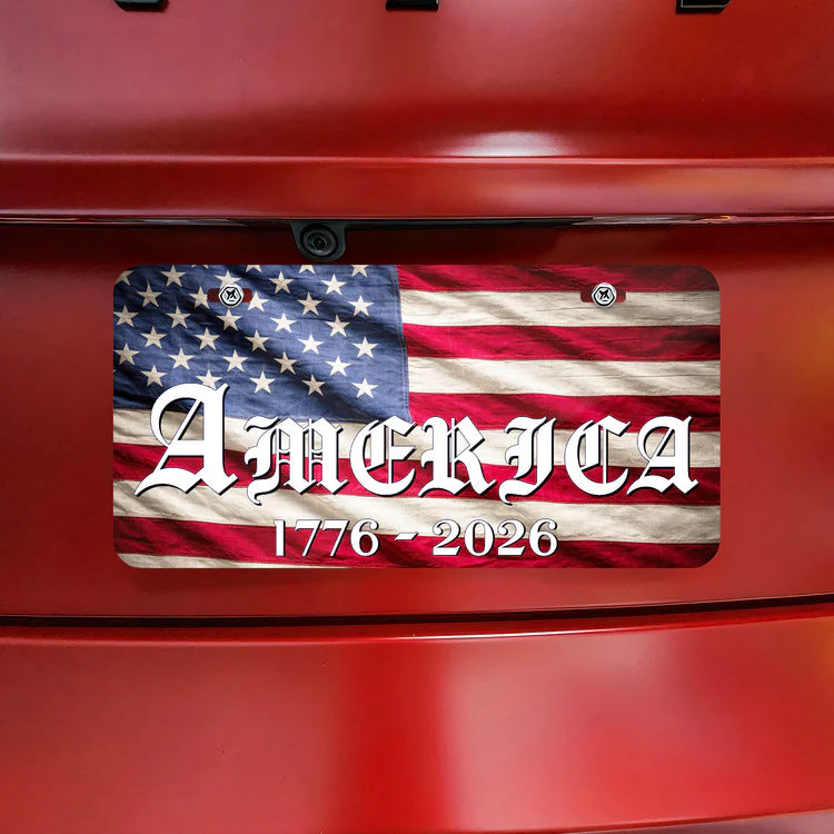 250 Years Anniversary License Plate | Patriotic America 1776 - 2026