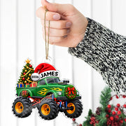 Personalized Car Ornament, Custom Name Acrylic Ornament, Truck Christmas Ornament