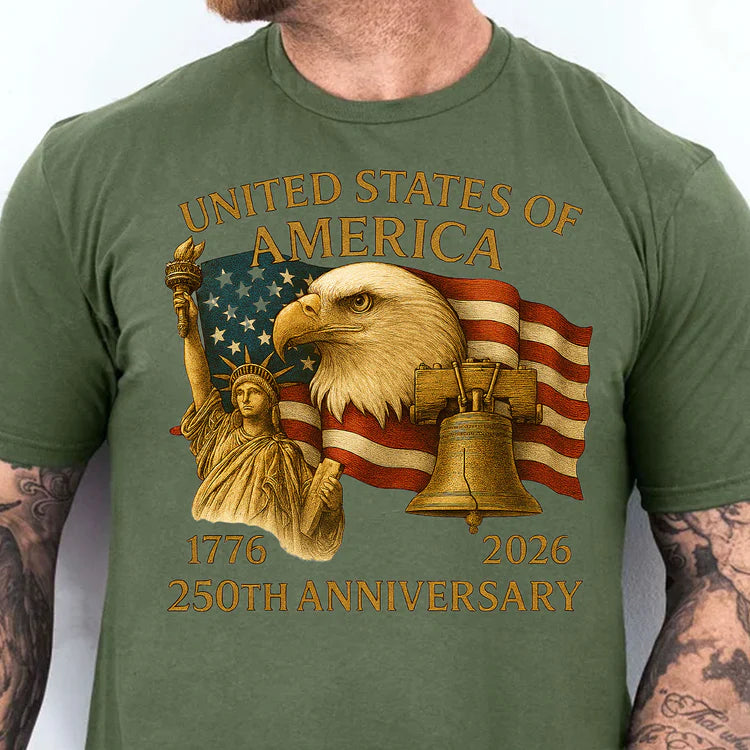 250 Years Anniversary USA Shirt | Happy 250th Birthday United States of America Shirt | 250 Years of Freedom Dark Shirt