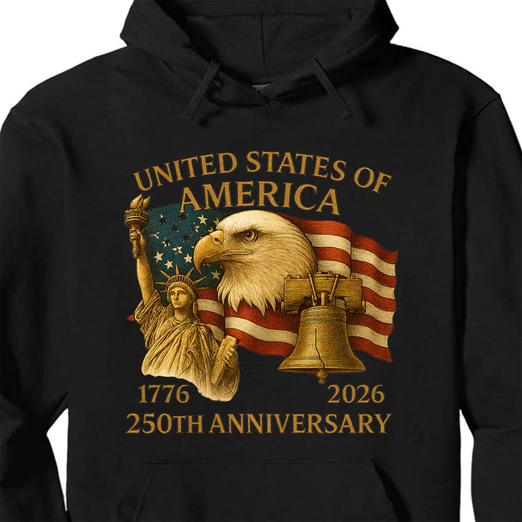 250 Years Anniversary USA Shirt | Happy 250th Birthday United States of America Shirt | 250 Years of Freedom Dark Shirt