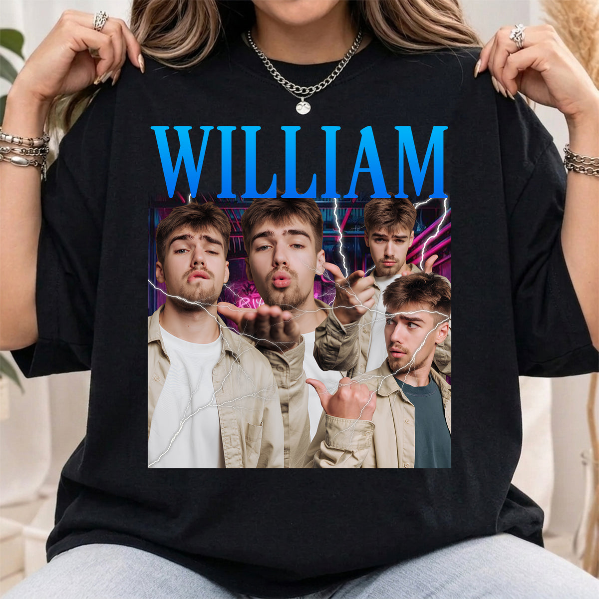 Custom Photo Vintage Bootleg T-Shirt, Personalized Shirt, Retro Bootleg Photo Shirt, Gift For Boyfriend