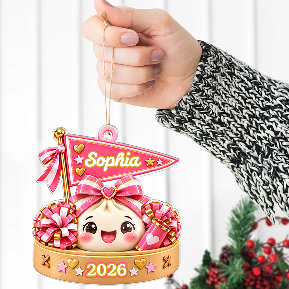 Custom Squishy Cheerleader Ornament, Personalized Acrylic Ornament, Cheer Team Gift for Girls, Cheer Squad 2026