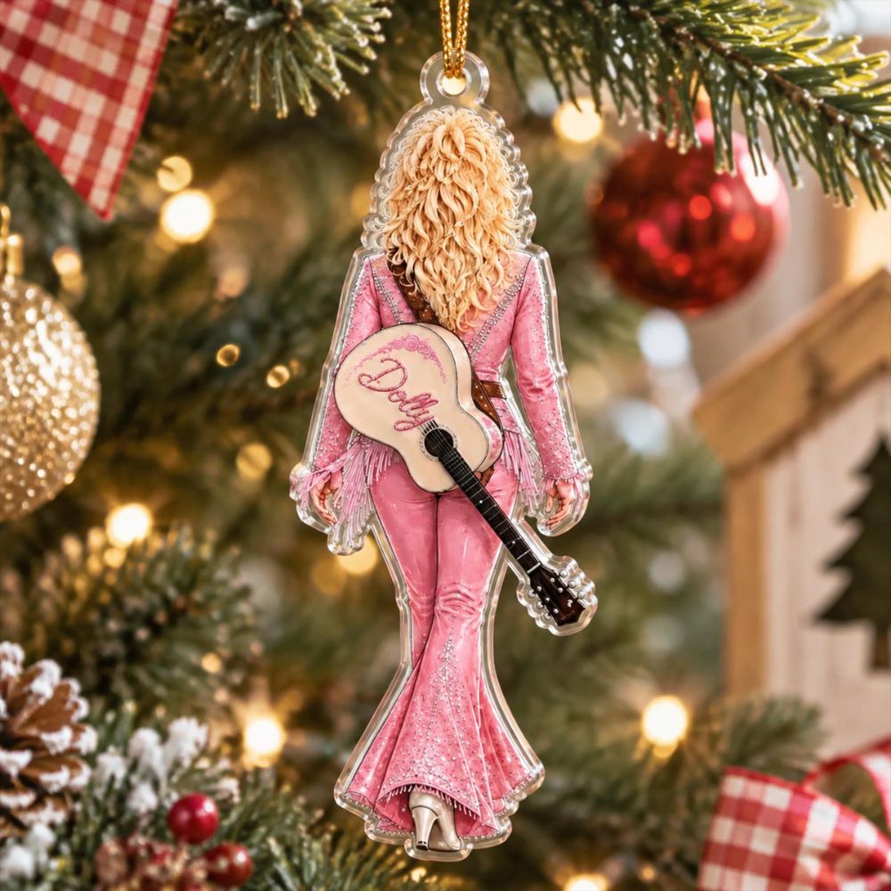 Dolly Parton Christmas Ornament, Dolly Parton Acrylic Ornament, Christmas Decorations For Country Music Fan