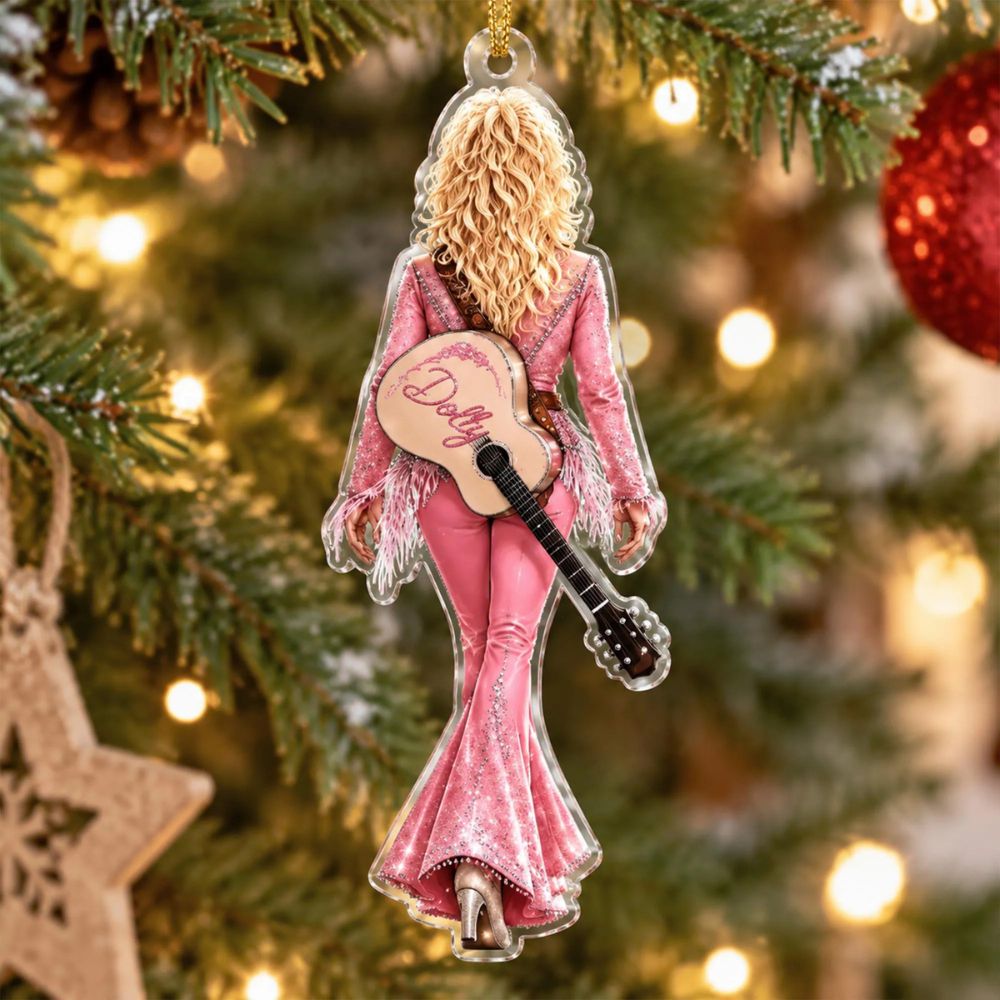 Dolly Parton Christmas Ornament, Dolly Parton Acrylic Ornament, Christmas Decorations For Country Music Fan