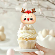 Cute Christmas Dumpling Cupcake Topper, Personalized Cupcake Topper, Funny Party Decorations