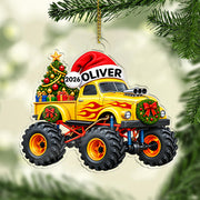 Personalized Car Ornament, Custom Name Acrylic Ornament, Truck Christmas Ornament