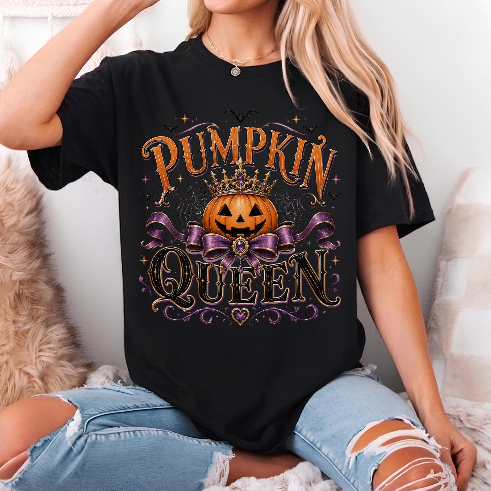 Pumpkin Queen Halloween Shirt, Spooky Haunted House Tee, Spooky Season Fall