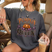 Pumpkin Queen Halloween Comfort Shirt, Spooky Haunted House Tee, Spooky Season Fall