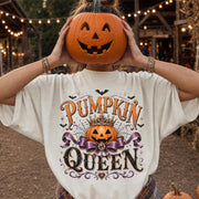 Pumpkin Queen Halloween Comfort Shirt, Spooky Haunted House Tee, Spooky Season Fall