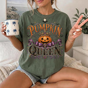Pumpkin Queen Halloween Comfort Shirt, Spooky Haunted House Tee, Spooky Season Fall