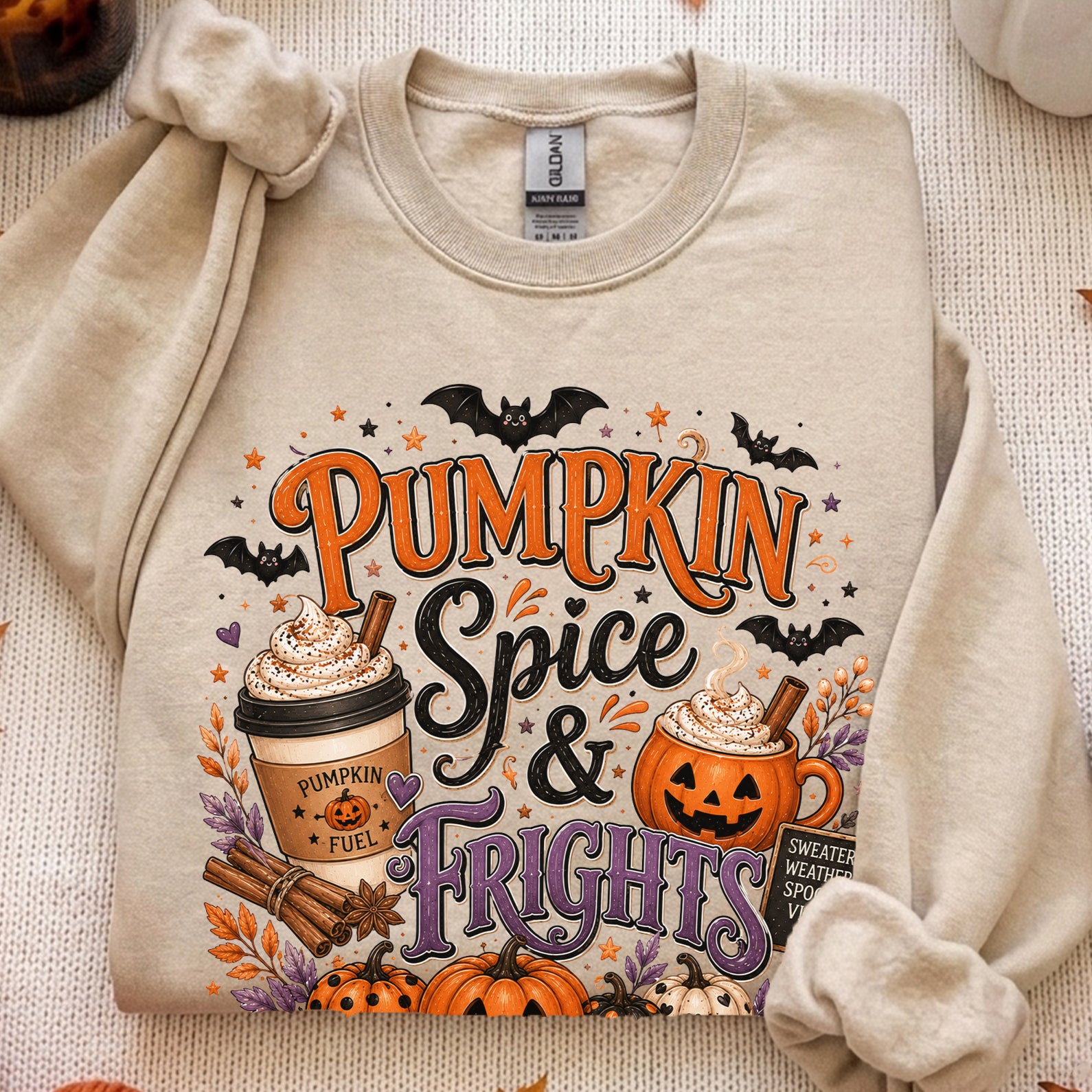 Pumpkin Spice & Frights Halloween Shirt, Spooky Haunted House Tee, Funny Halloween Gift