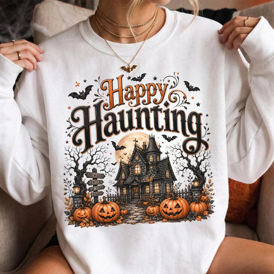Happy Haunting House Halloween Shirt, Spooky Haunted House Tee, Funny Halloween Gift